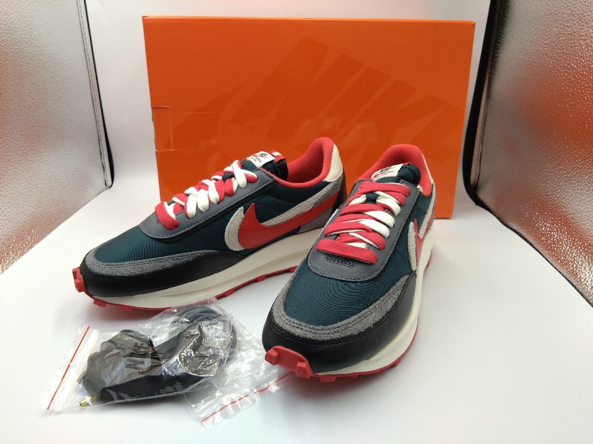 未使用品 UNDERCOVER×sacai×NikeLDワッフル ミッドナイト スプルース 27.5cm LD WAFFLE/SU DJ4877-300 トリプルネーム コラボ拍卖