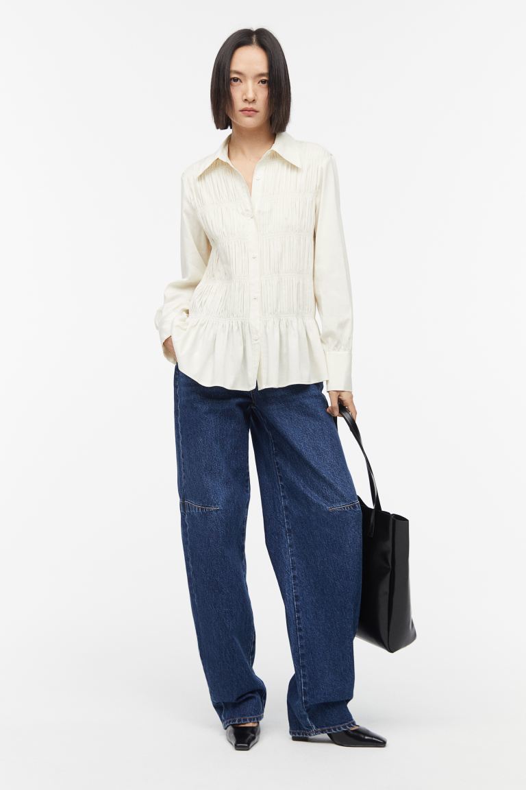 H&M シャーリングフロントブラウス拍卖