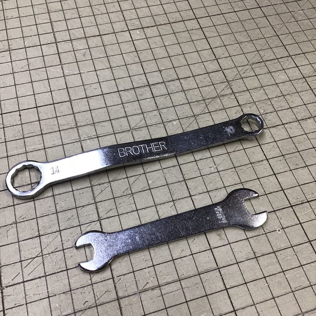 送料込 ブラザー 工業用ミシン 付属工具 スパナ 2点 中古拍卖