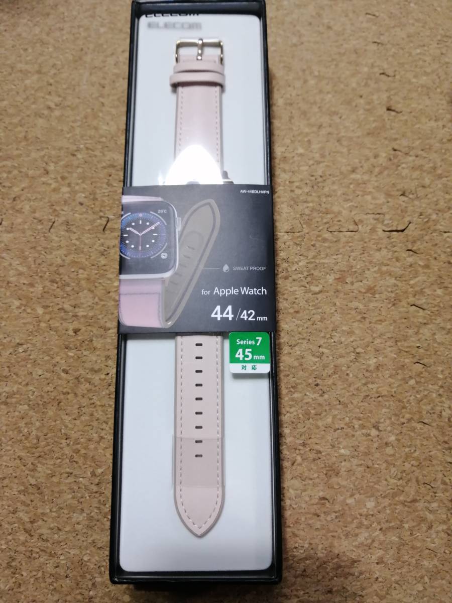 エレコム Apple Watch 用 アップルウォッチ ハイブリッドレザーバンド 44/42 mm AW-44BDLHVPN 4549550207362拍卖