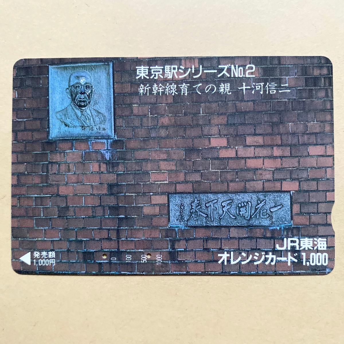 【使用済】 オレンジカード JR東海 東京駅シリーズNo.2 新幹線育ての親 十河信二拍卖