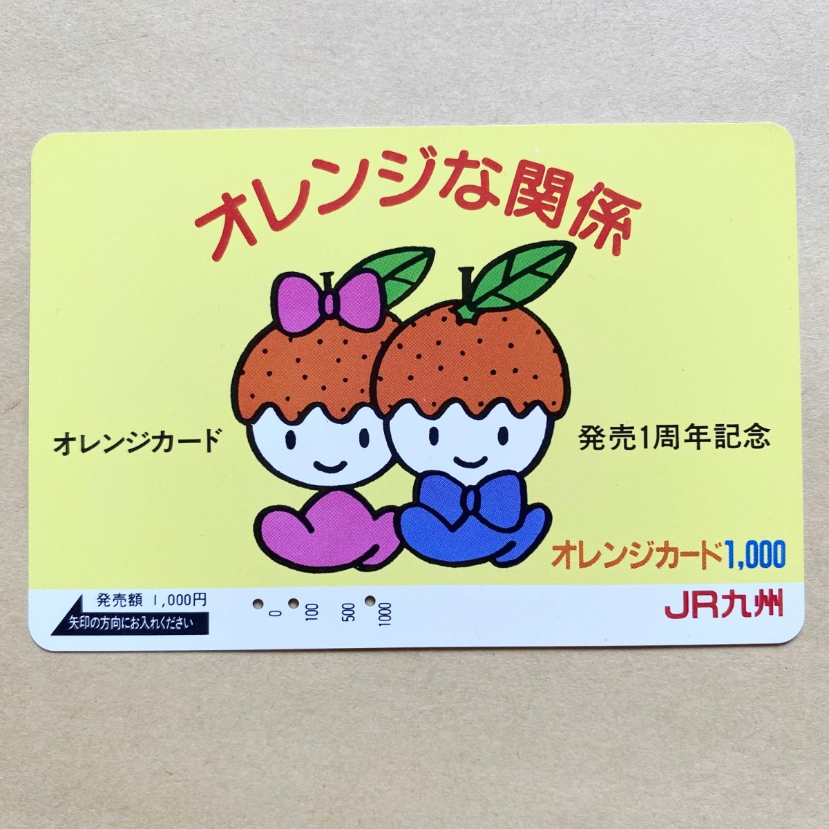 【使用済】 オレンジカード JR九州 発売1周年記念拍卖