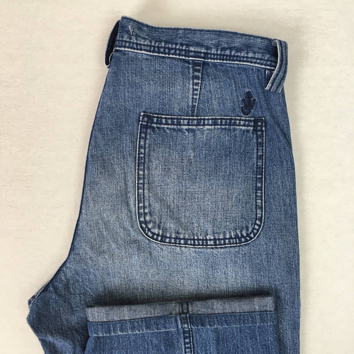 UNIQLO ユニクロ JW ANDERSON JWアンダーソン デニム ベイカー パンツ W30 ジップフライ ユーズド加工拍卖
