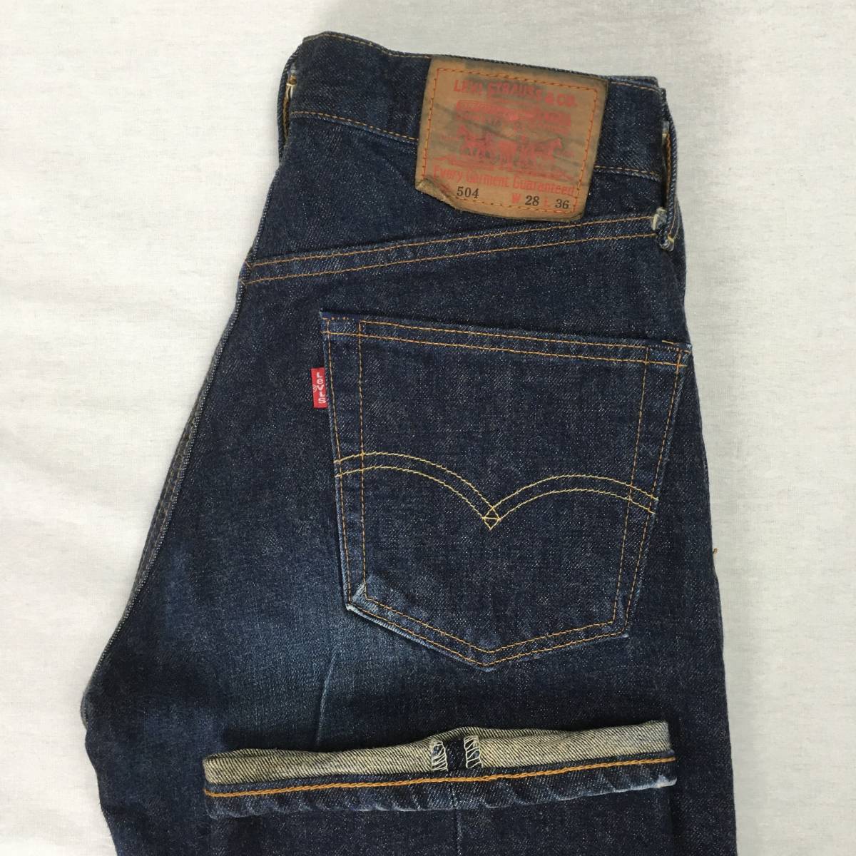 Levi's リーバイス 504 504-00 日本製 99年 デニム パンツ ジーンズ ルーズストレート W28 L36 ジップフライ 革パッチ拍卖