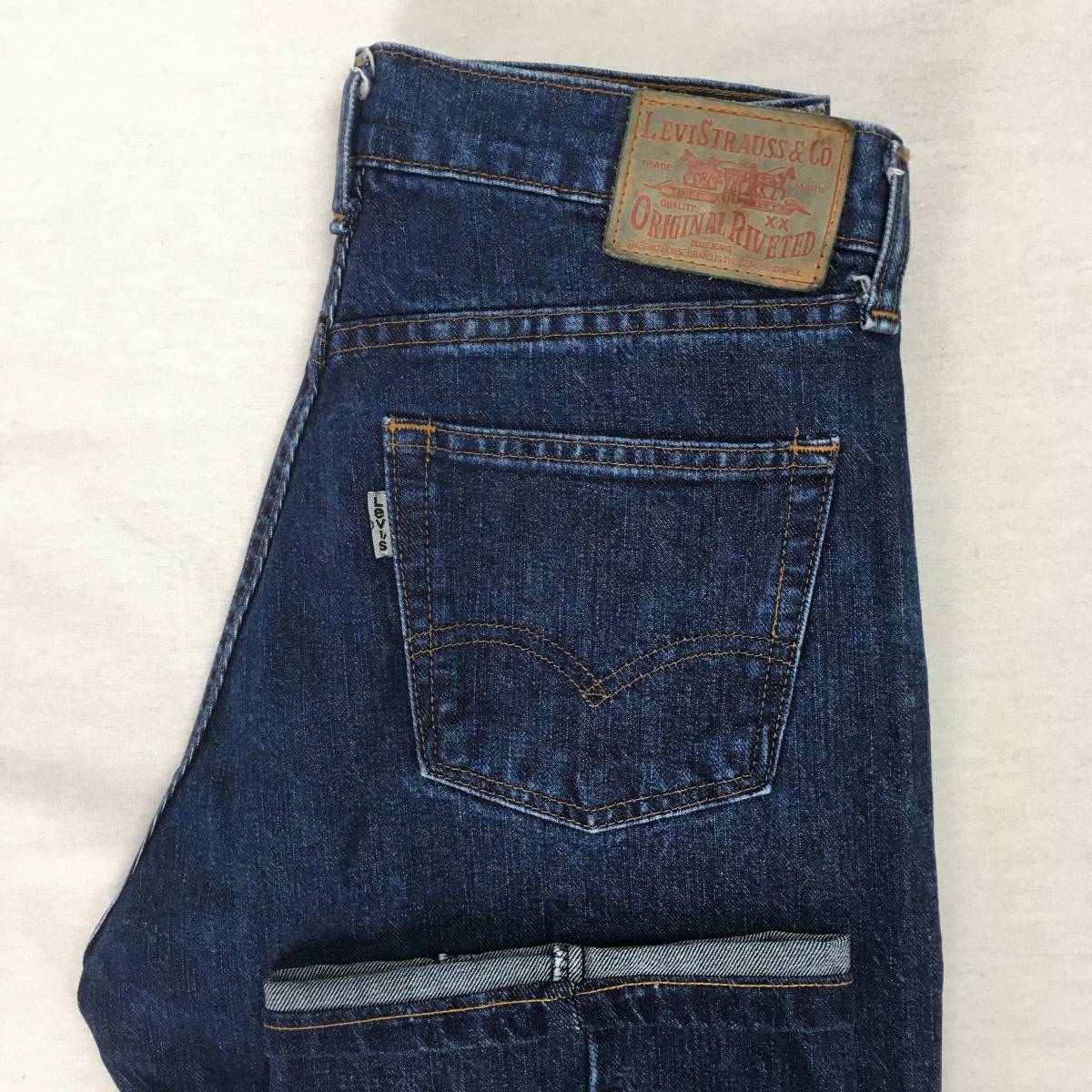【90s】Levi's リーバイス 546-0234 SilverTab 日本製 91年 ハイウエスト ストレート デニム パンツ ジーンズ W31 ジップフライ 革パッチ拍卖