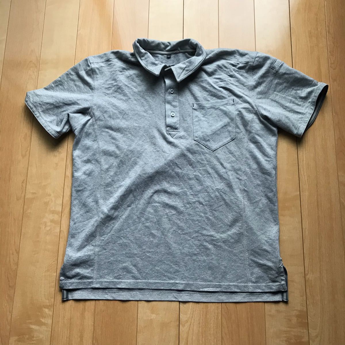 ワークマン 衿が立つ 半袖ポロシャツ 定価980円 108-1-326 メンズ LL グレー拍卖