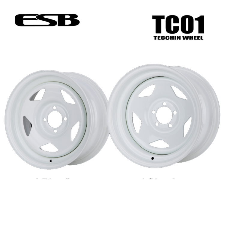 送料無料 ESB CLS TC01 TECCHIN WHEEL 8J-13 ±0 4H-114.3 (13インチ) 4H114.3 8J±0【1本単品 新品】拍卖