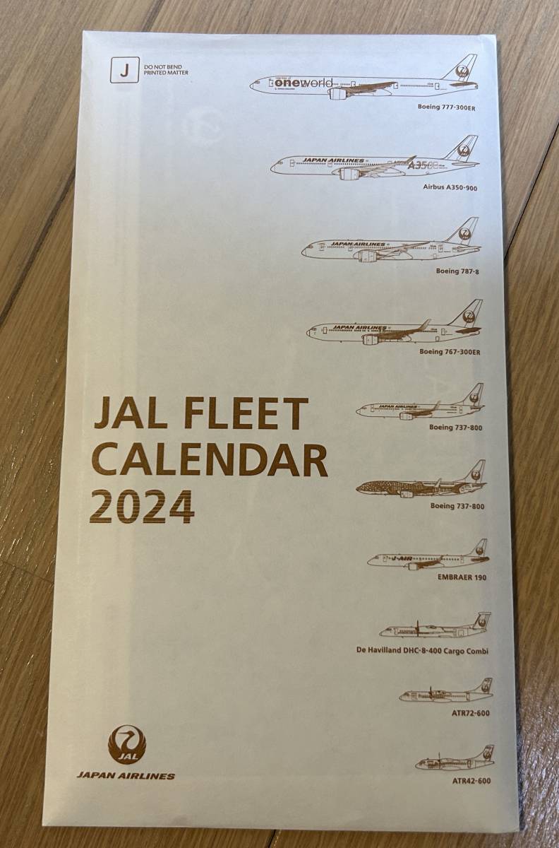 【新品】JAL卓上カレンダー JAL FLEET CALENDER 2024拍卖