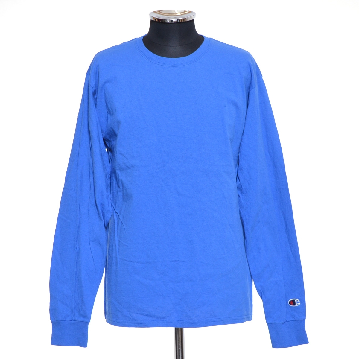 ●496351 Champion チャンピオン ●長袖Tシャツ ロンT サイズL(ASIA) メンズ ブルー拍卖