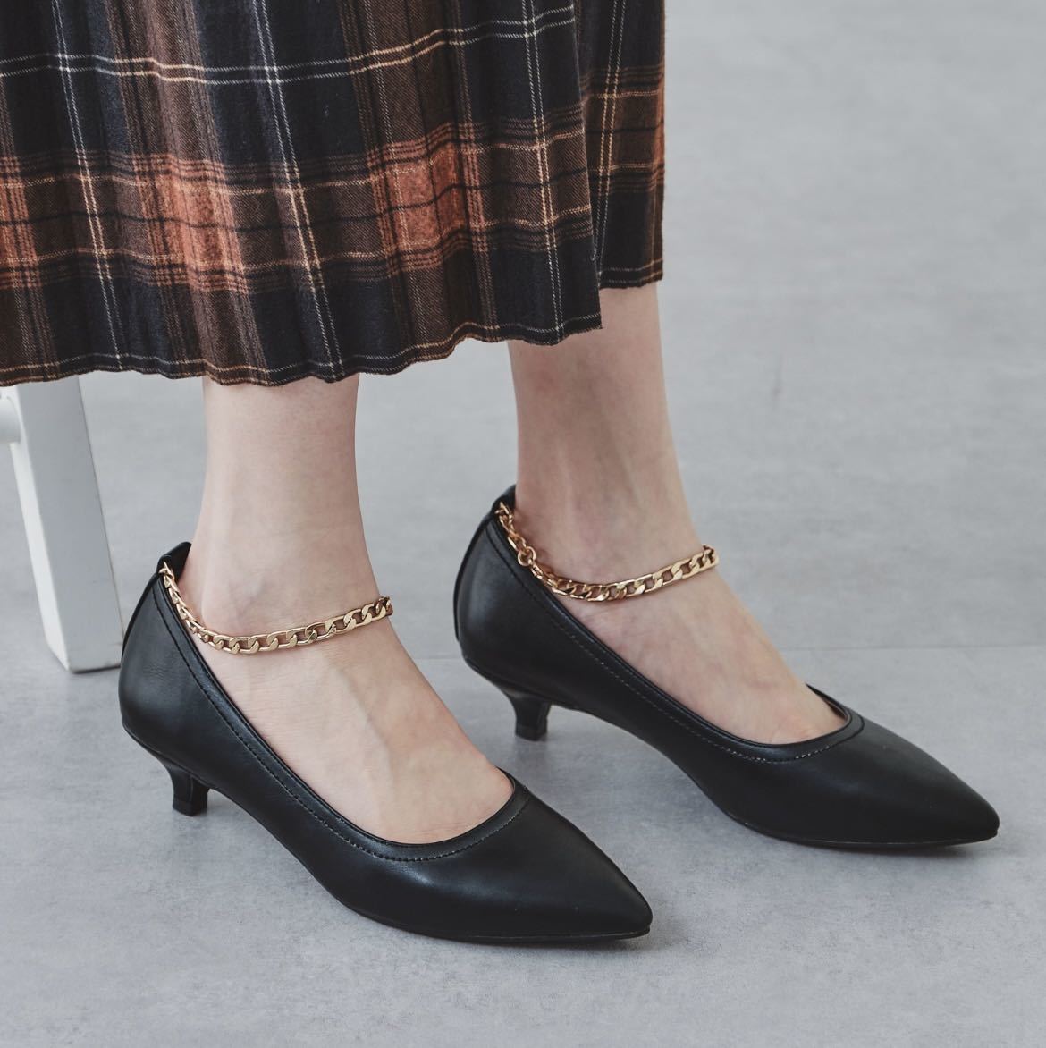 ORiental TRaffic アンクルチェーンストラップパンプス サイズ 37拍卖