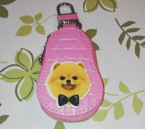 【送料無料】ポメラニアン キーケース ピンク【新品】拍卖