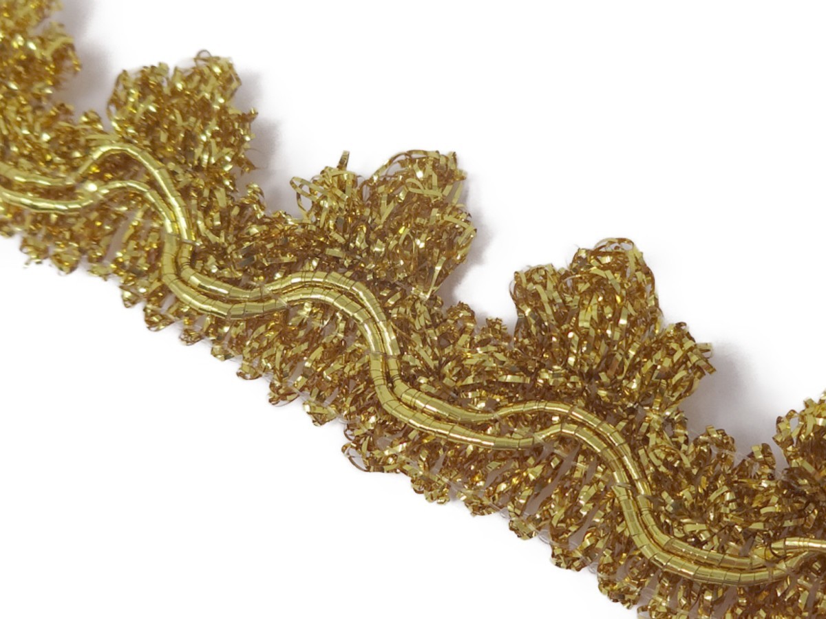 キラリ手芸部 No.1660ブレード 手芸用_金色(ゴールド)_幅1.7cm×長さ3m拍卖