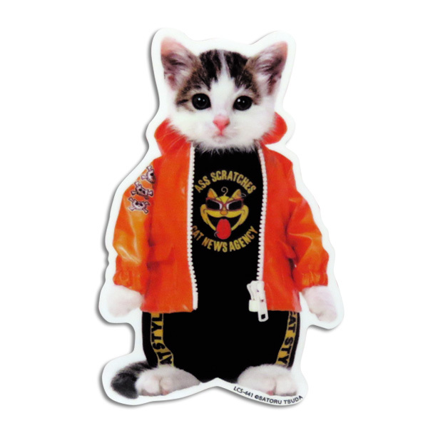 なめ猫 なめねこ ステッカー 車 リアガラス リヤガラス バンパー スマホ パーカー/ゼネラルステッカー LCS-441拍卖