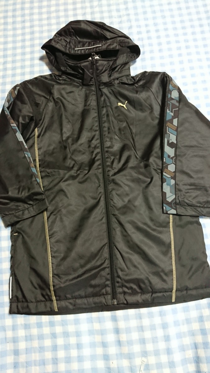 〇♪0930☆未使用・保管品☆PUMA☆中綿入り裏フリースジャケット 黒140拍卖
