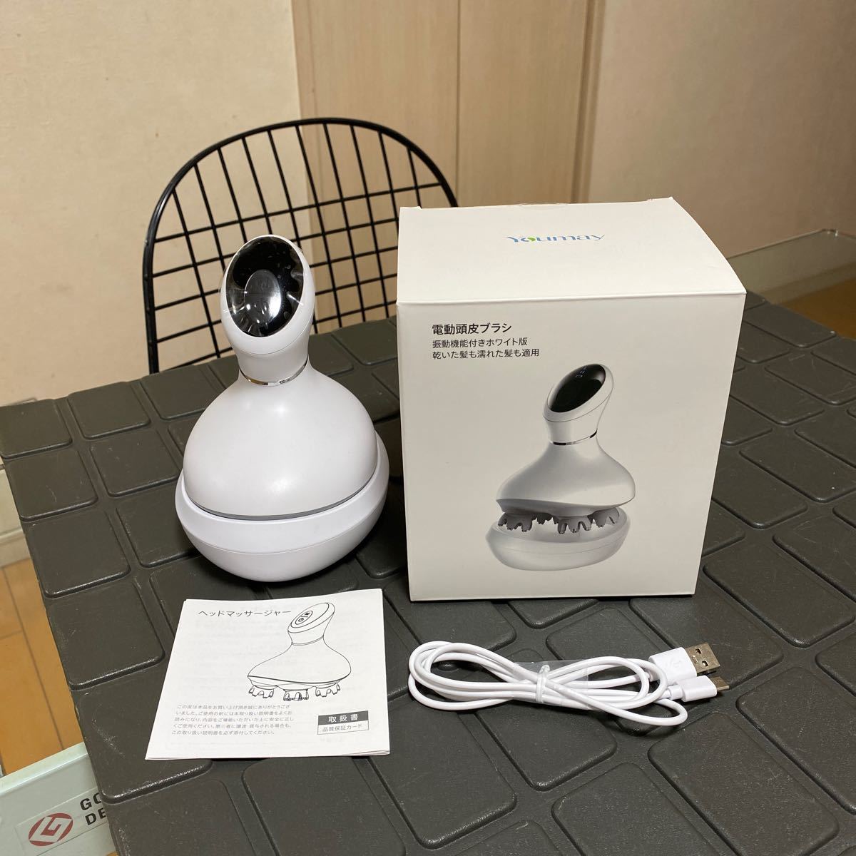 新品同様【Youmay】ヘッドマッサージャー 電動頭皮ブラシ Scalp Massager ヘッドスパ拍卖