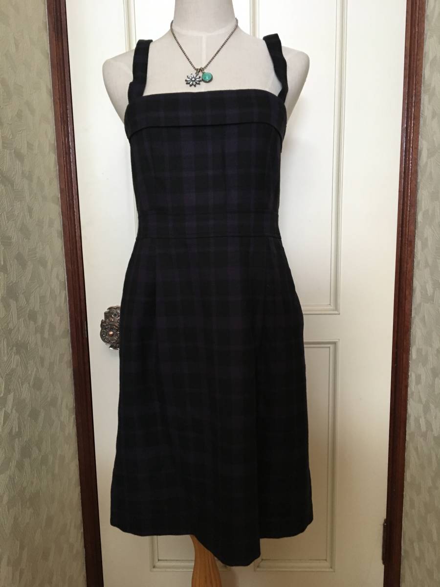 シンプリシテェsimpliciteツイードチェックワンピース38拍卖