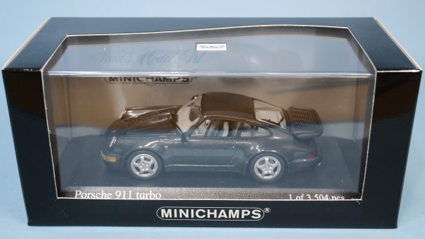 ★PMA★ミニチャンプス 1/43 ポルシェ911ターボ 1990(ブラックM)964拍卖