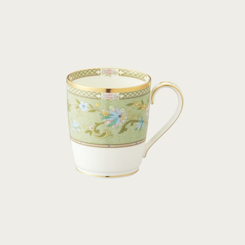 ノリタケ! ☆ヨシノ・マグカップ(グリーン)☆ 新品 コーヒー 紅茶 ミルク ラテ エスプレッソ カプチーノ 茶器 ギフト拍卖