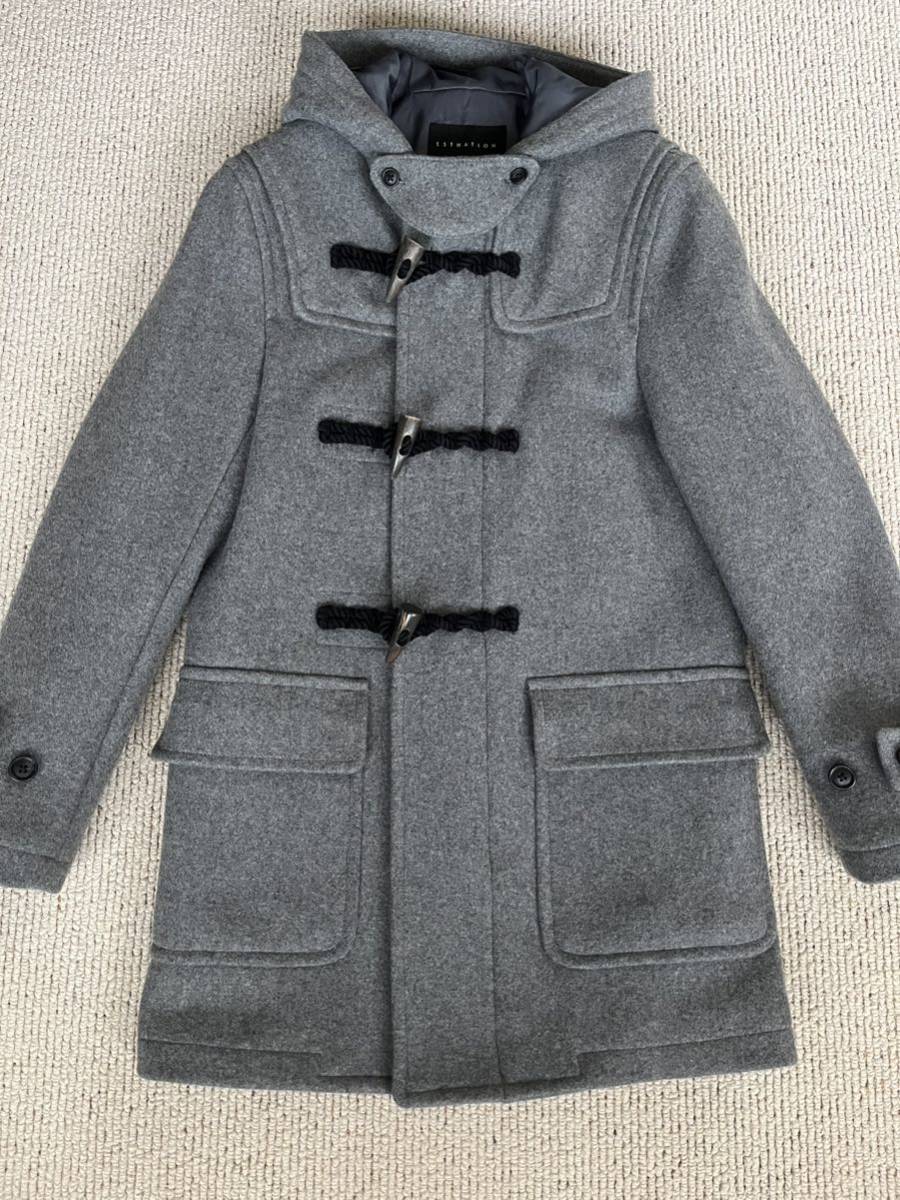 【美品】 ESTNATION エストネーション ダッフルコート サイズS グレー拍卖
