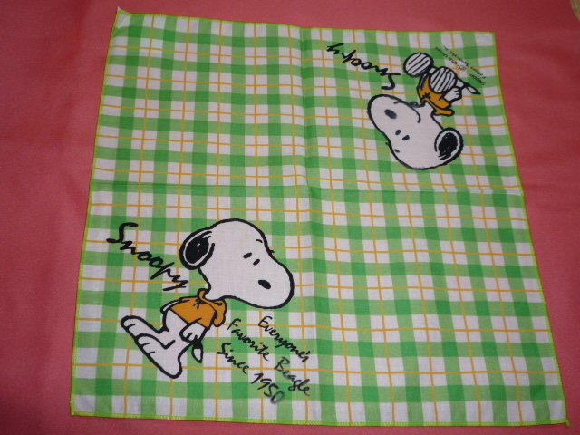 激レア!カワイイ♪ レトロ ピーナッツ スヌーピー ハンカチ 日本製☆拍卖