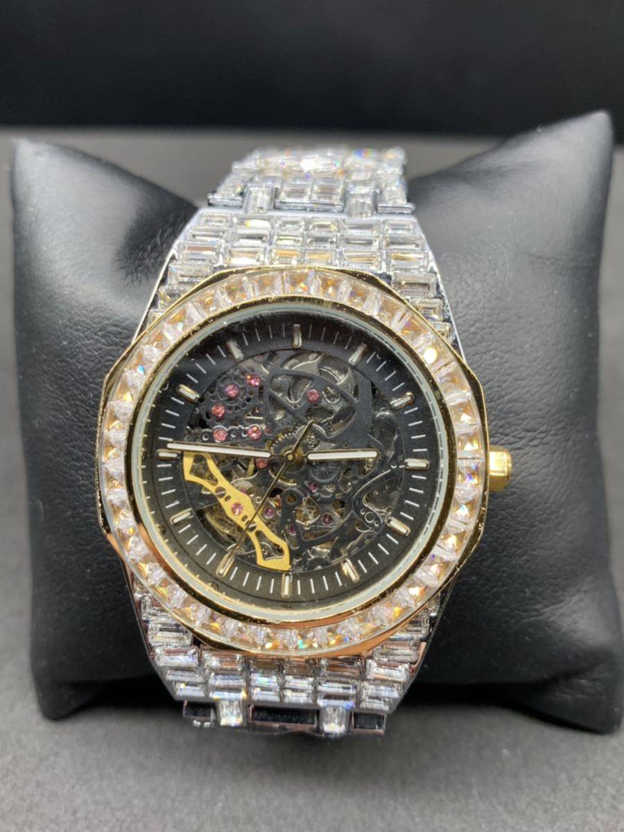 輝き抜群!フル 自動巻 オートマチック Wカラー ブリンブリン 腕時計 ウォッチ拍卖