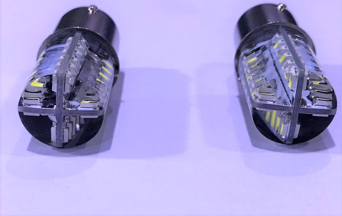 24V用 S25 LED 48連シングル球 シリコンタイプ ホワイト 2個セット拍卖