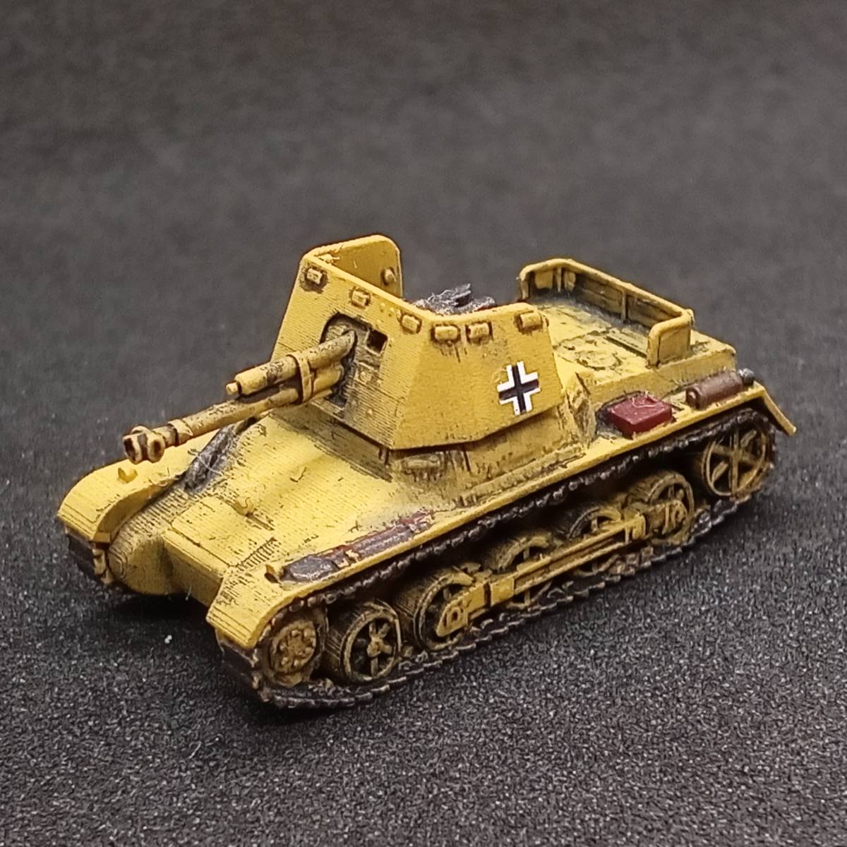 ●完成品1/144 1号4.7cm自走砲,”ドイツ最初の自走砲!”,北アフリカ塗装,DAK,ドイツ,WW2,自作ver拍卖