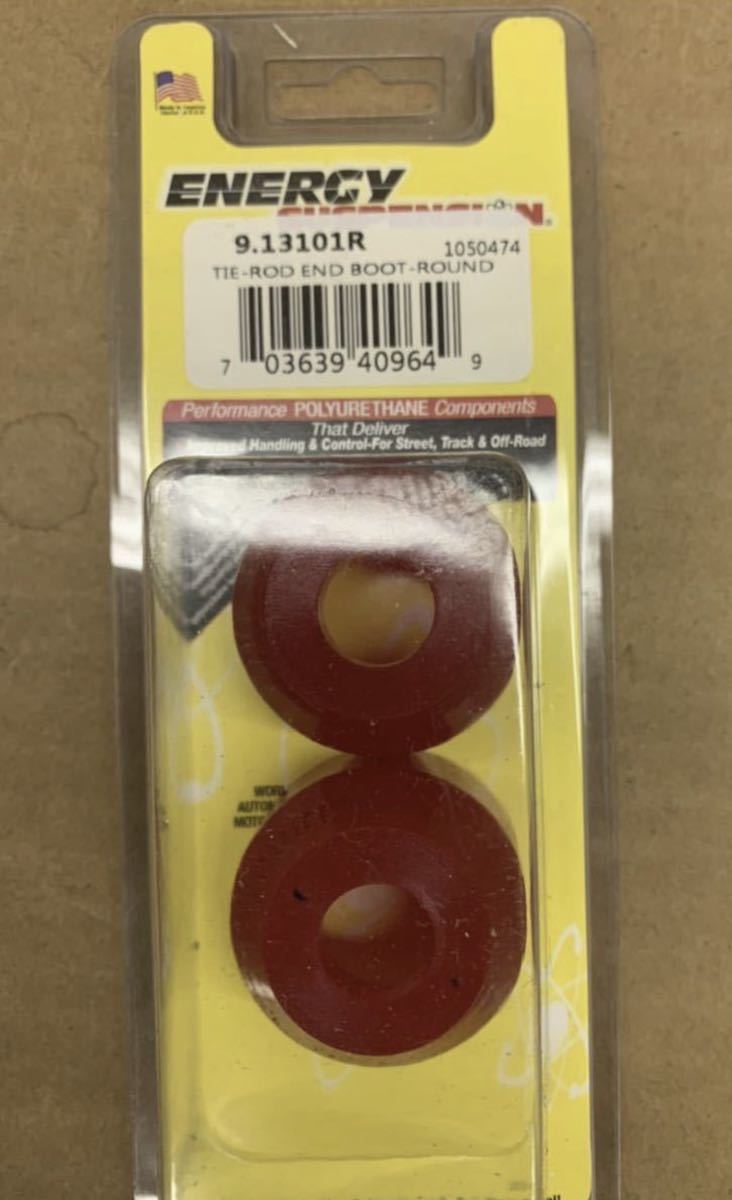 1958年式~1976年式シボレーインパラエナジーサスペンションタイロッドブーツ2個セット新品。レッド拍卖
