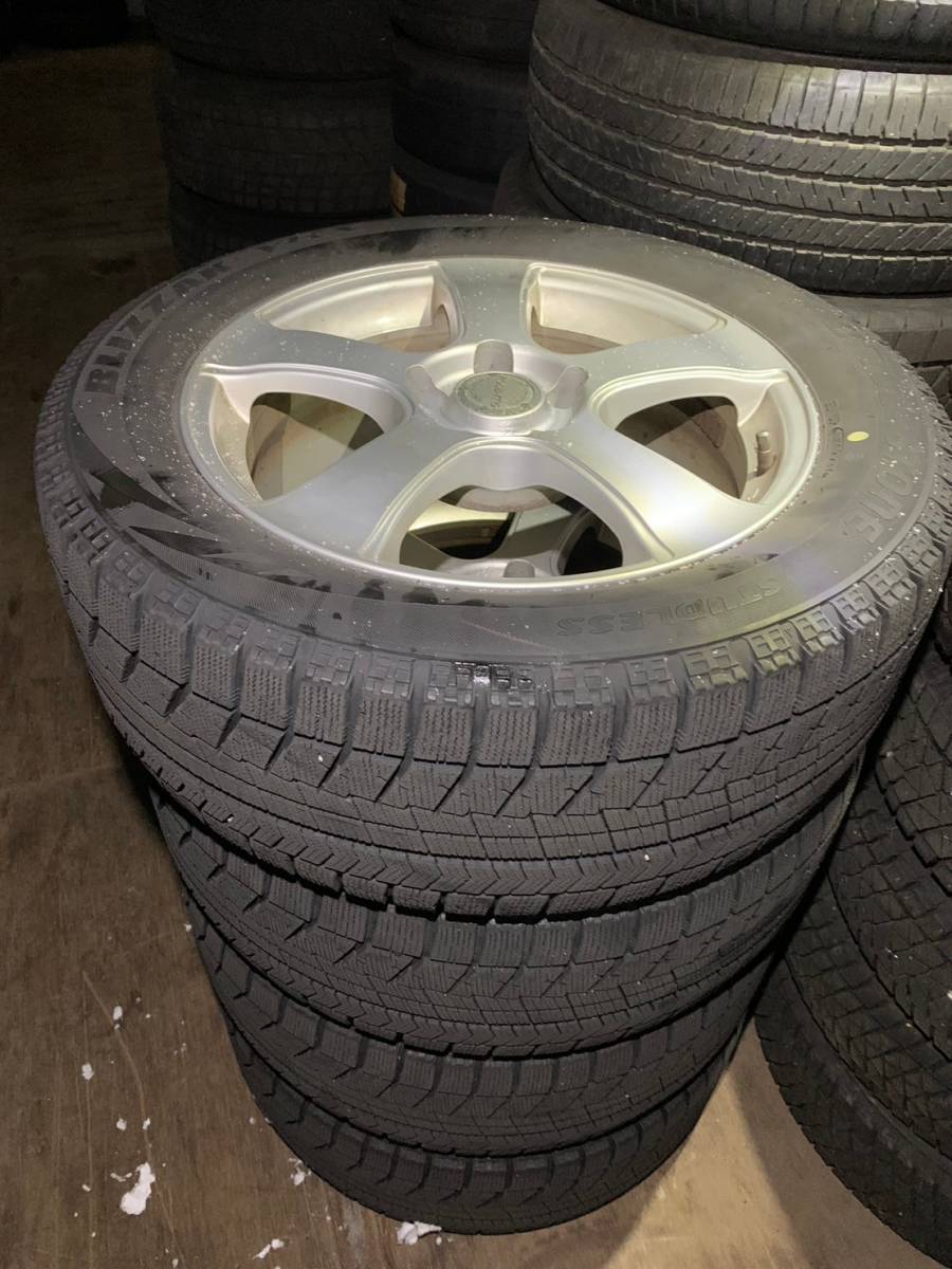 Y1042 225/55R17 97Q BRIDGESTONE ブリジストン 2016年 PCD114.3 5H 7J +38 SKYLINE HNV37 4本セット拍卖