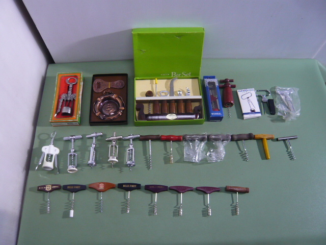 B146◆酒用品 コルク外し 栓抜き 灰皿 木製栓抜きセット 栓抜き まとめ 28点セット◆未使用、中古美品◆E拍卖