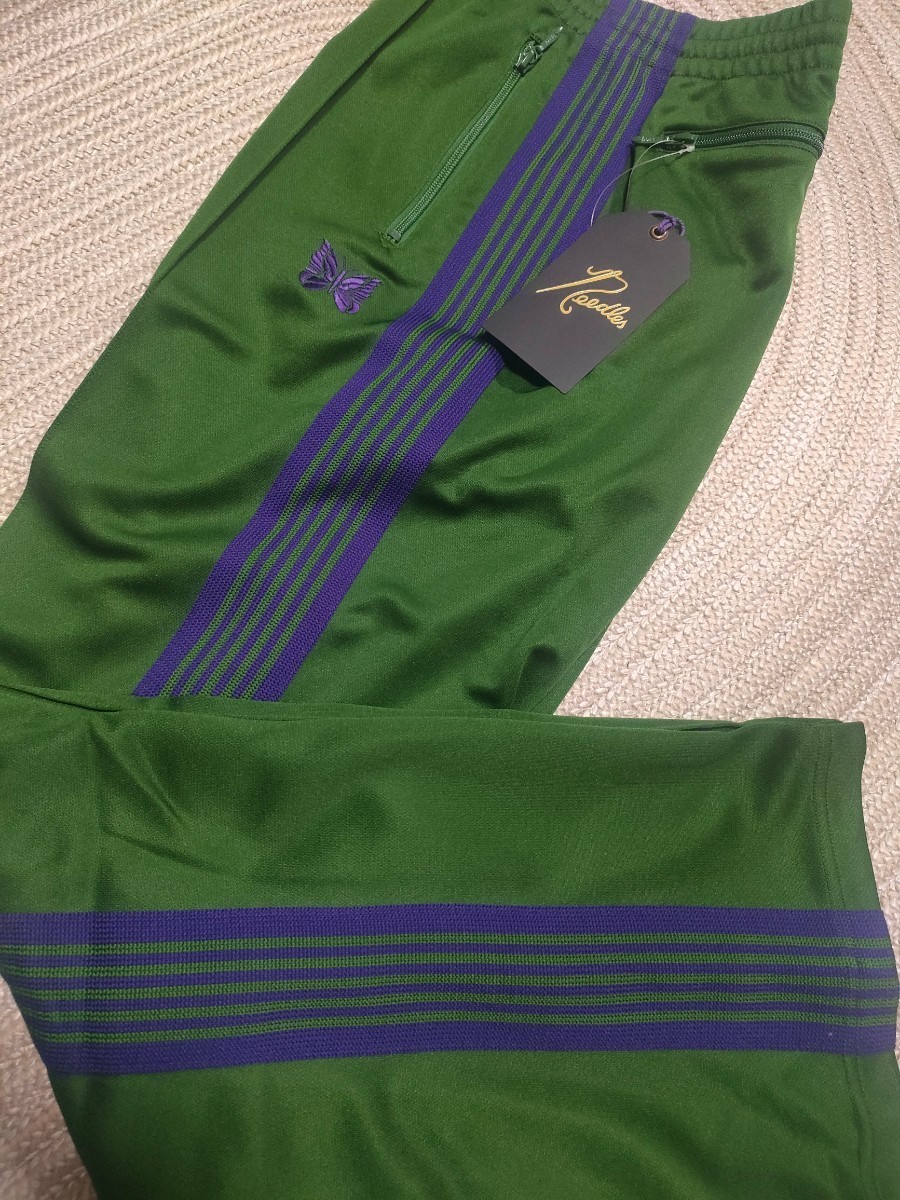 新品 定価23100 Needles ニードルス ジャージ パンツ 2023秋冬モデル М グリーン パープル 緑 紫 正規品 メンズ 拍卖