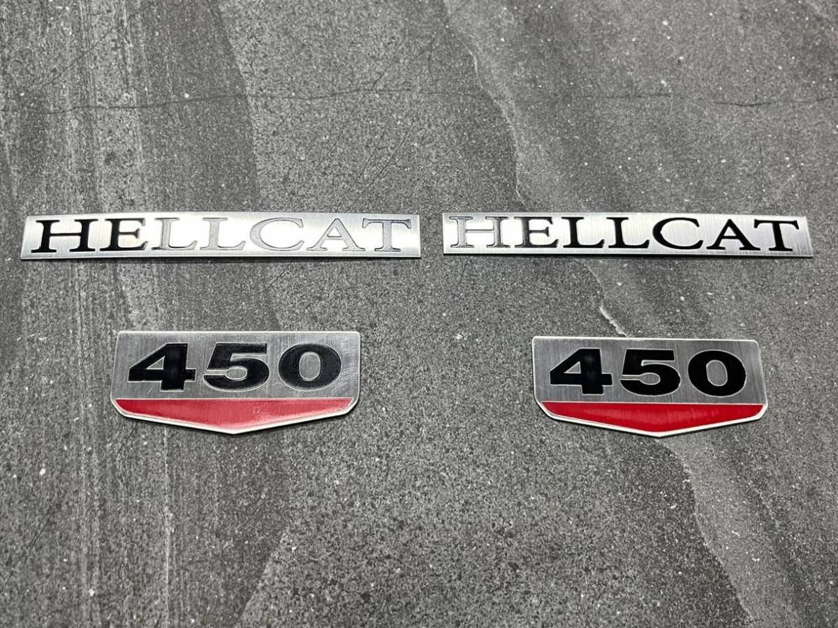 N 旧P HONDA CB450 サイドカバーエムブレム HELLCAT 左右セット CB450 K1 赤 //拍卖