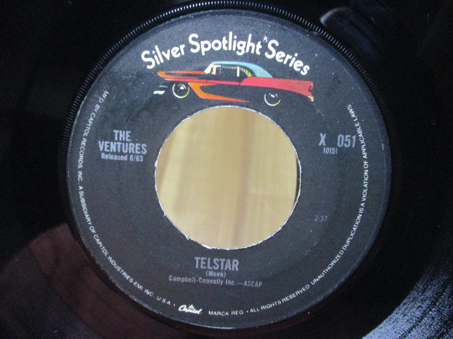 VENTURES ベンチャーズ TELSTER テルスター c/w PERFIDIA 米 EP Silver Spotlight Series ドン・ウィルソン ノーキー・エドワーズ拍卖