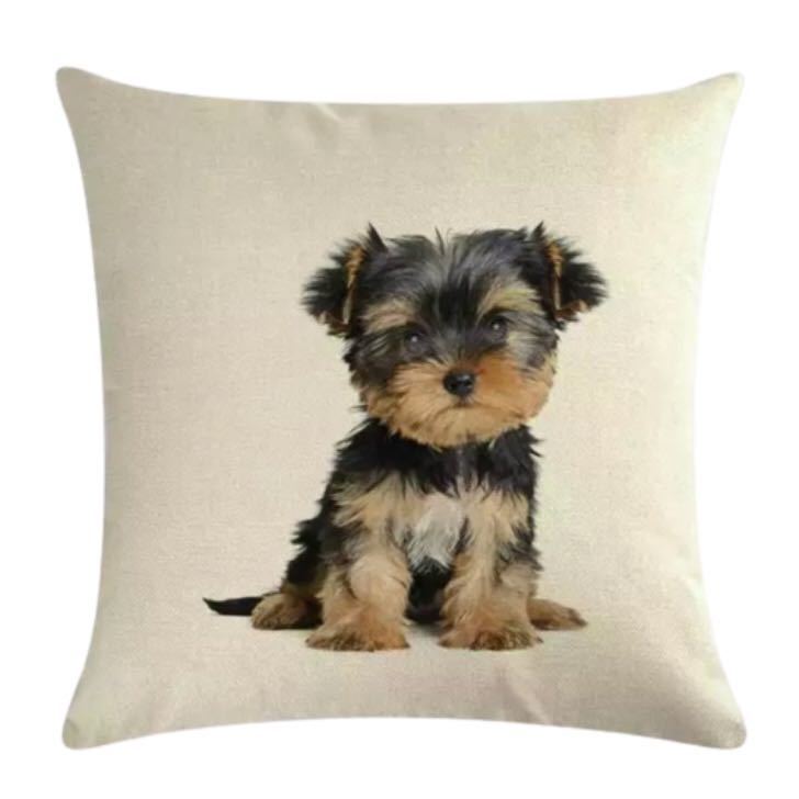 ヨークシャテリア ヨーキー 犬 クッションカバー かわいい おしゃれ 45cmインテリア雑貨 インテリア小物 ワンちゃん 犬グッズ拍卖