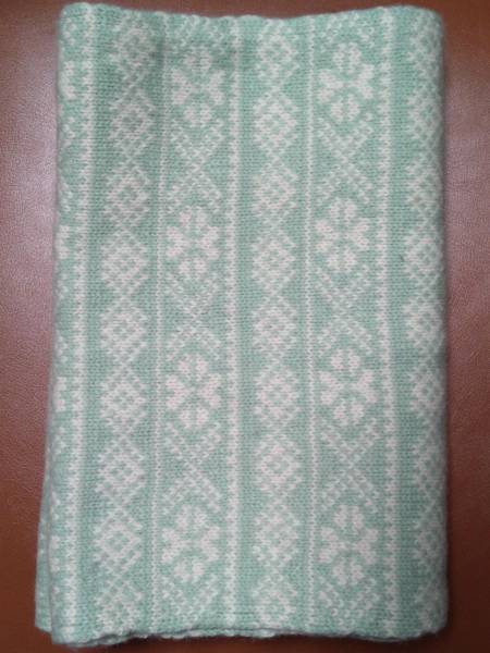 新品未使用!GAP フェアアイル柄スヌード(ミントグリーン×白 税込6372円 2014年秋冬 GAP全盛期の名作!長さ約160センチのわっか状です拍卖