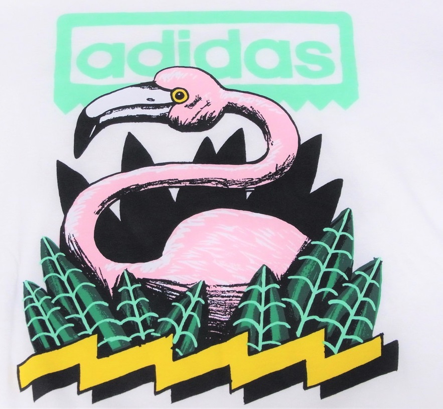 adidas originals Tee フラミンゴ M アディダス オリジナルス tシャツ ルーク・ペルティエ ストリート スケボー CF5840拍卖