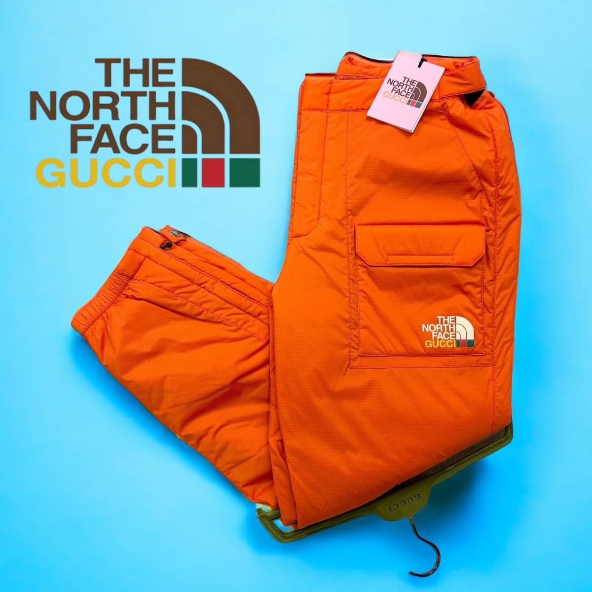 Sサイズ 新品未使用 THE NORTH FACE GUCCI ノースフェイス グッチ 人気 コラボ キルティング カーゴパンツ 保温 完売品 レア 正規品拍卖