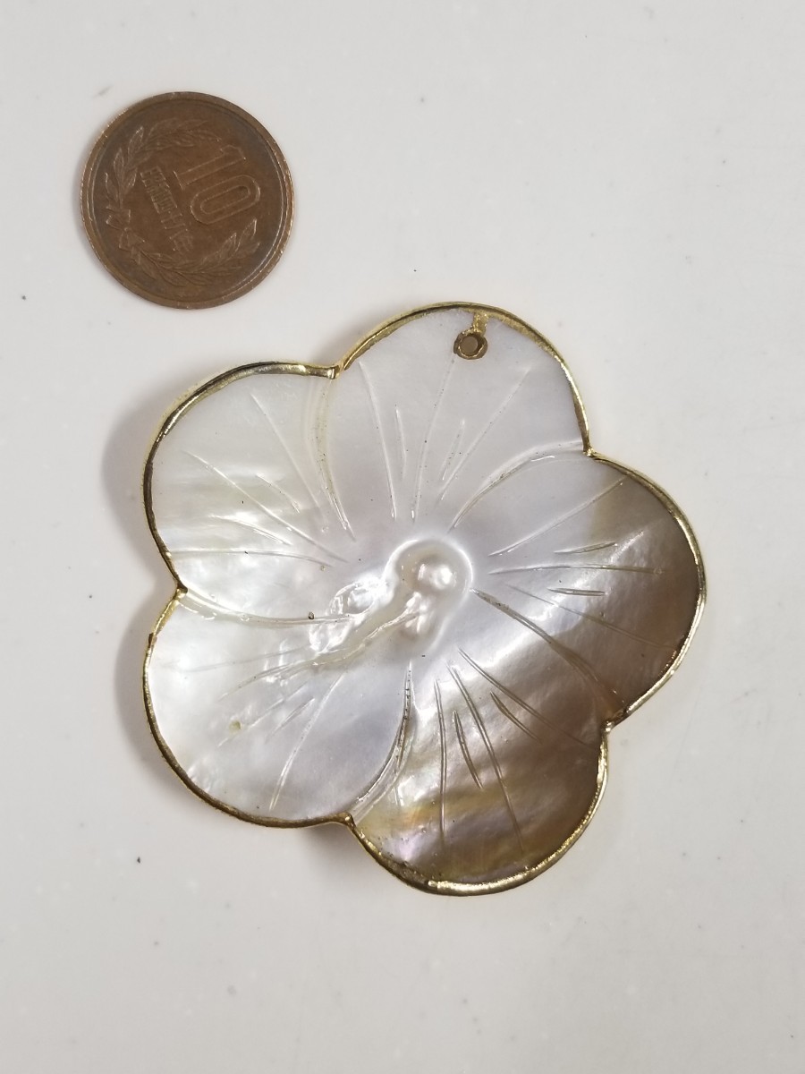 アクセサリー素材 真珠貝パール 花パーツ拍卖