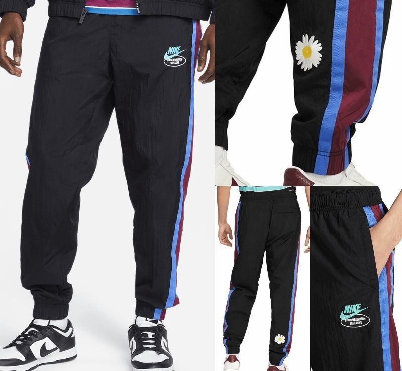 XXL ナイキ ウーブン ジョガーパンツ 10230円 検 ゆるめ ナイロン メッシュ裏地 フラワー刺繍 ボタニカル フローラル 黒/ブラック 2XL拍卖