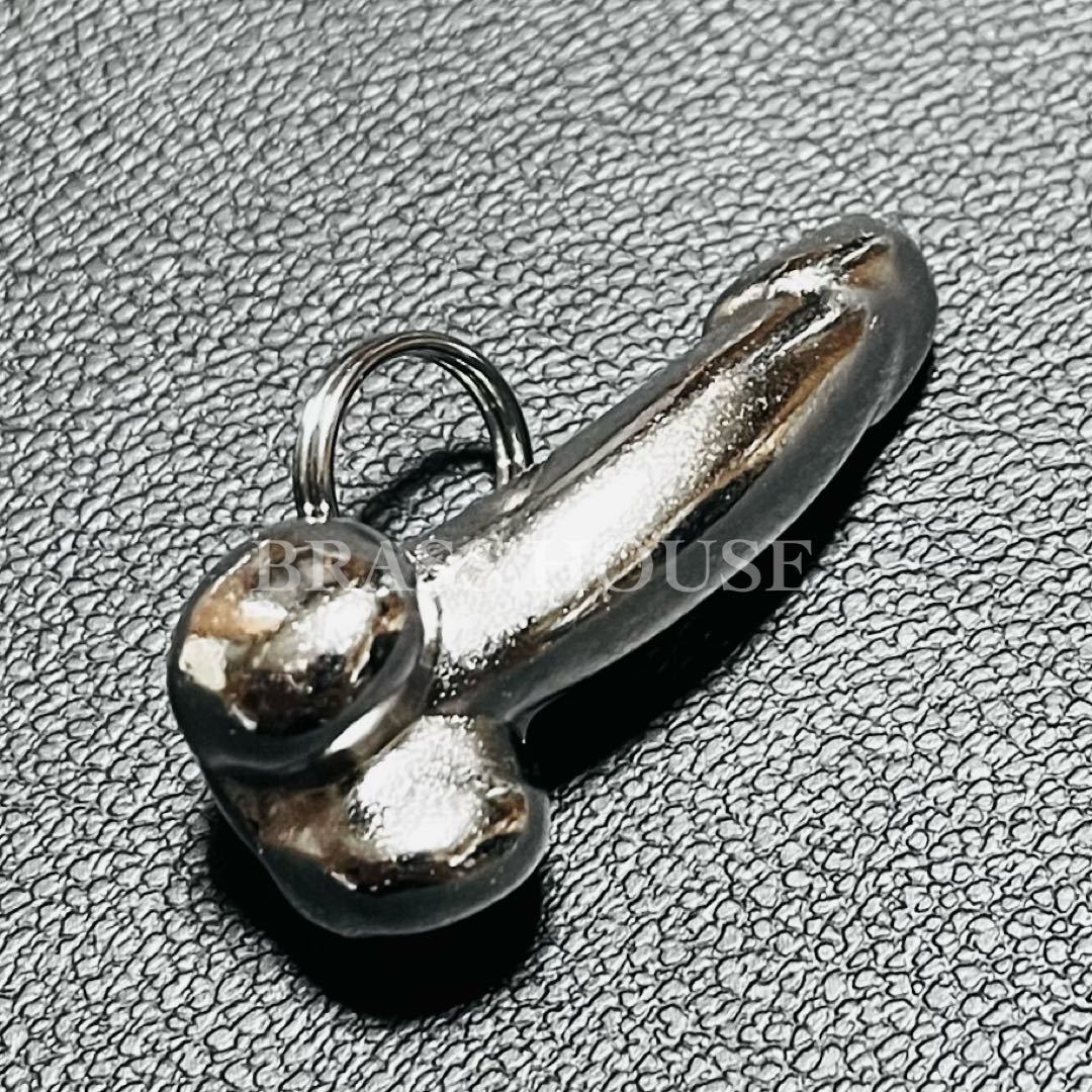 i9 ユニーク ペニス キーホルダー シルバー 男性器 睾丸 ヌード 縁起物 子宝 精力 子孫繁栄 真鍮 キーホルダー ステンレス アクセサリー拍卖