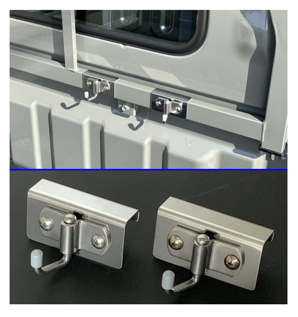 ■軽トラ クリッパートラック U72T アングルポスト(鳥居)用 多目的ステンレスフック 2個SET 便利グッズ  拍卖