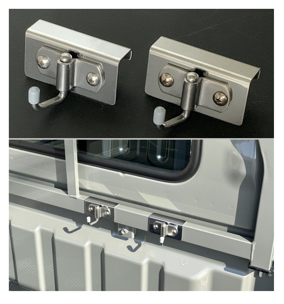 ☆軽トラック スクラムトラック DG63T アングルポスト(鳥居)用 多目的ステンレスフック 2個SET 便利アイテム 拍卖