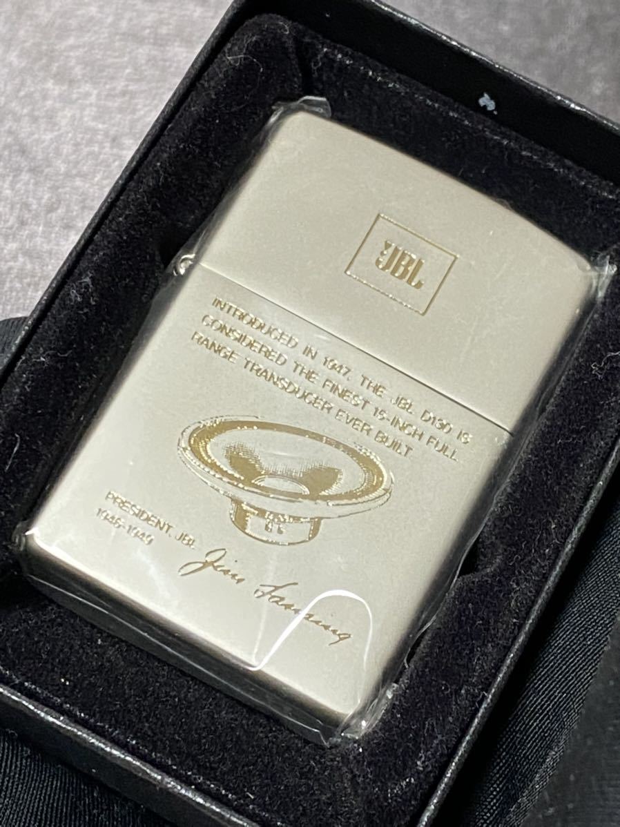 zippo JBL ゴールド刻印 希少モデル ヴィンテージ 2003年製 スピーカー 音響 サラウンド ケース 保証書付き拍卖