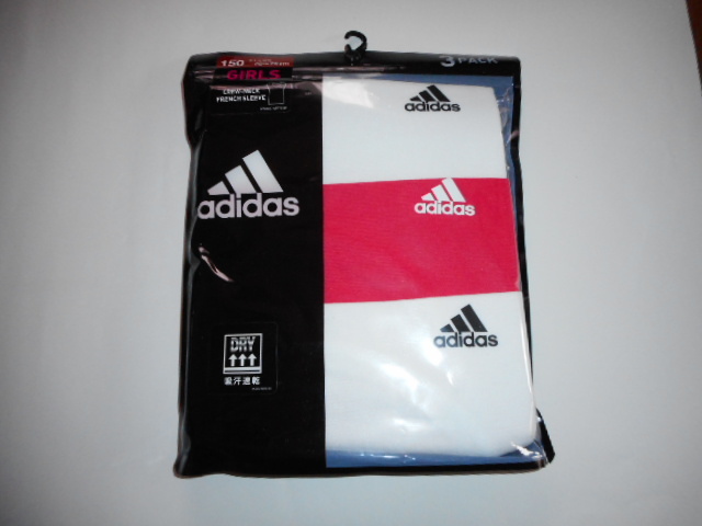 ☆新品 グンゼ adidas シャツ 150 3枚 (吸汗速乾) ☆拍卖