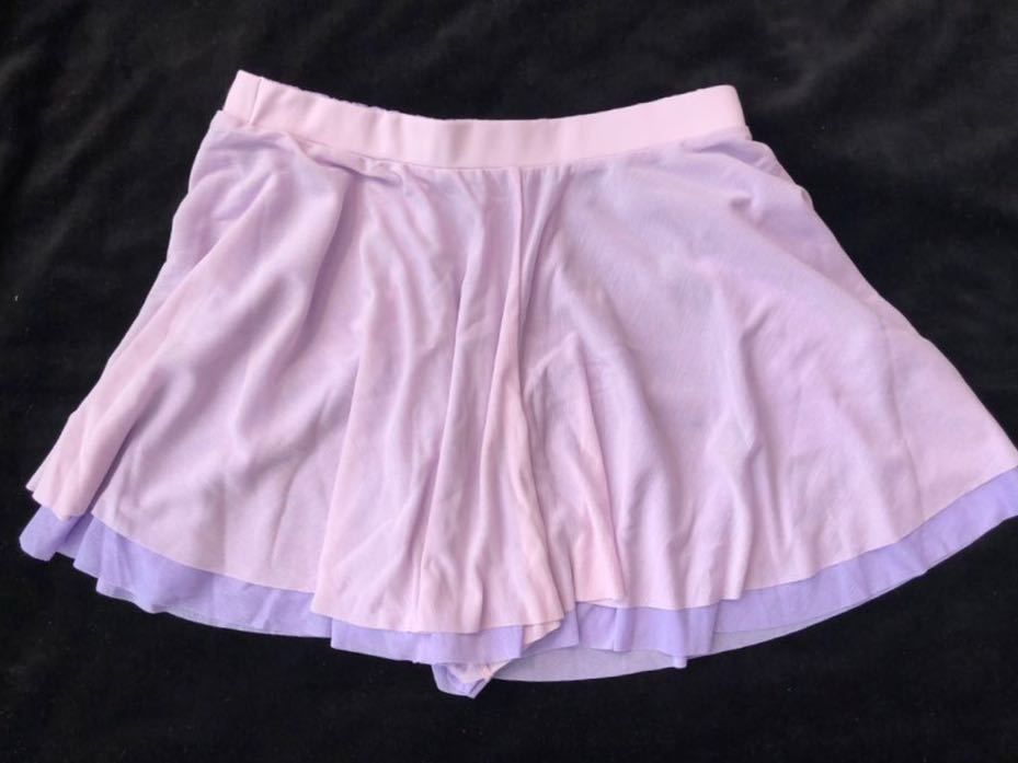 sale 新品 チャコット chacott ザ バレエ the ballet ★ キレイなシフォン リバーシブルキュロット M パステルラベンダー ピンク拍卖