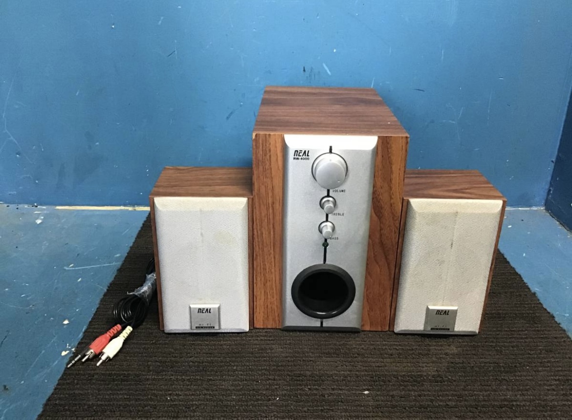 ★岐阜発 △REAL/MULTIMEDIA/Hi-Fi△RW-4000/サブウーファーシステム/音出し確認/少々ガリ音有り/音響機器/現状品 R4.10/5★拍卖