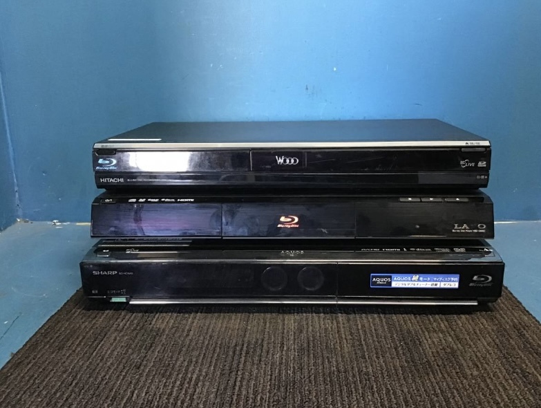 ◆3台セット HDD/BD ブルーレイレコーダー SHARP HITACHI メーカー不明 ブルーレイディスクレコーダー 岐阜発 2/7拍卖