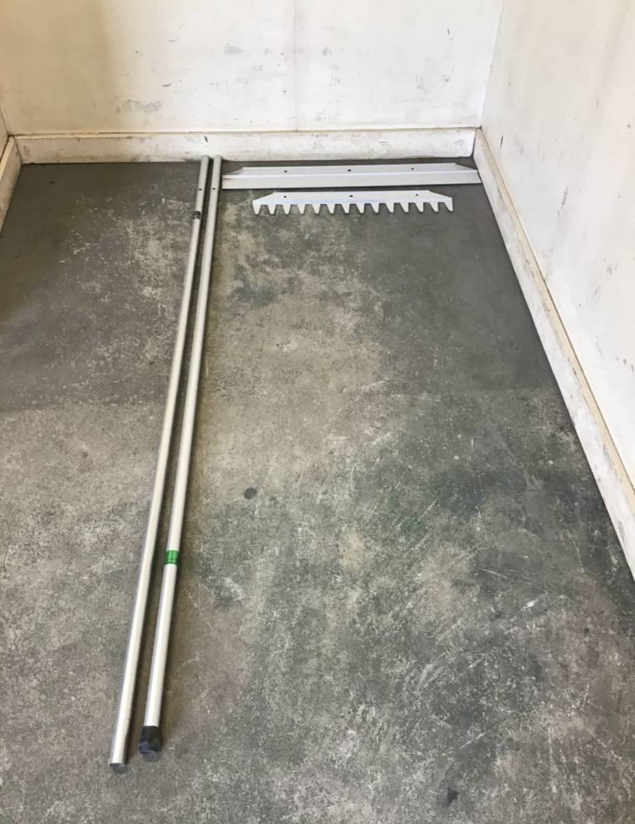 ★岐阜発 6. 農業/手工具/2個セット/アルミ/代かき/レーキ/整地/ならし/アルミレーキ/ブレード幅平板800mm/山板596mm/現状品 R4.7/7★拍卖