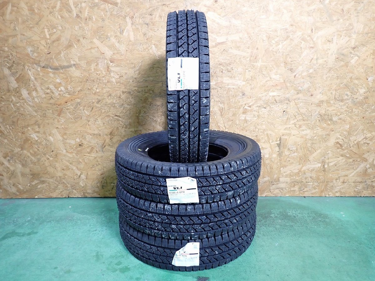 GM1350【送料無料165R14 6PR】4本 2022年製 ブリヂストン ブリザック VL1 未使用 新品スタッドレス ADバン 小型トラック等拍卖