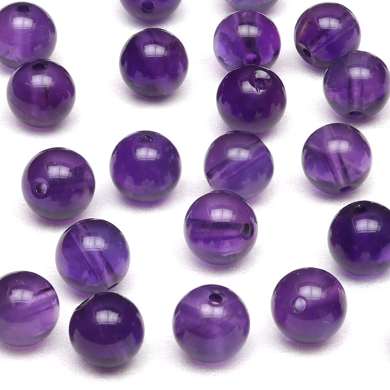 粒販売 ザンビア産 アメジスト 丸玉 6mm【8粒販売】 / X329 AM6M拍卖